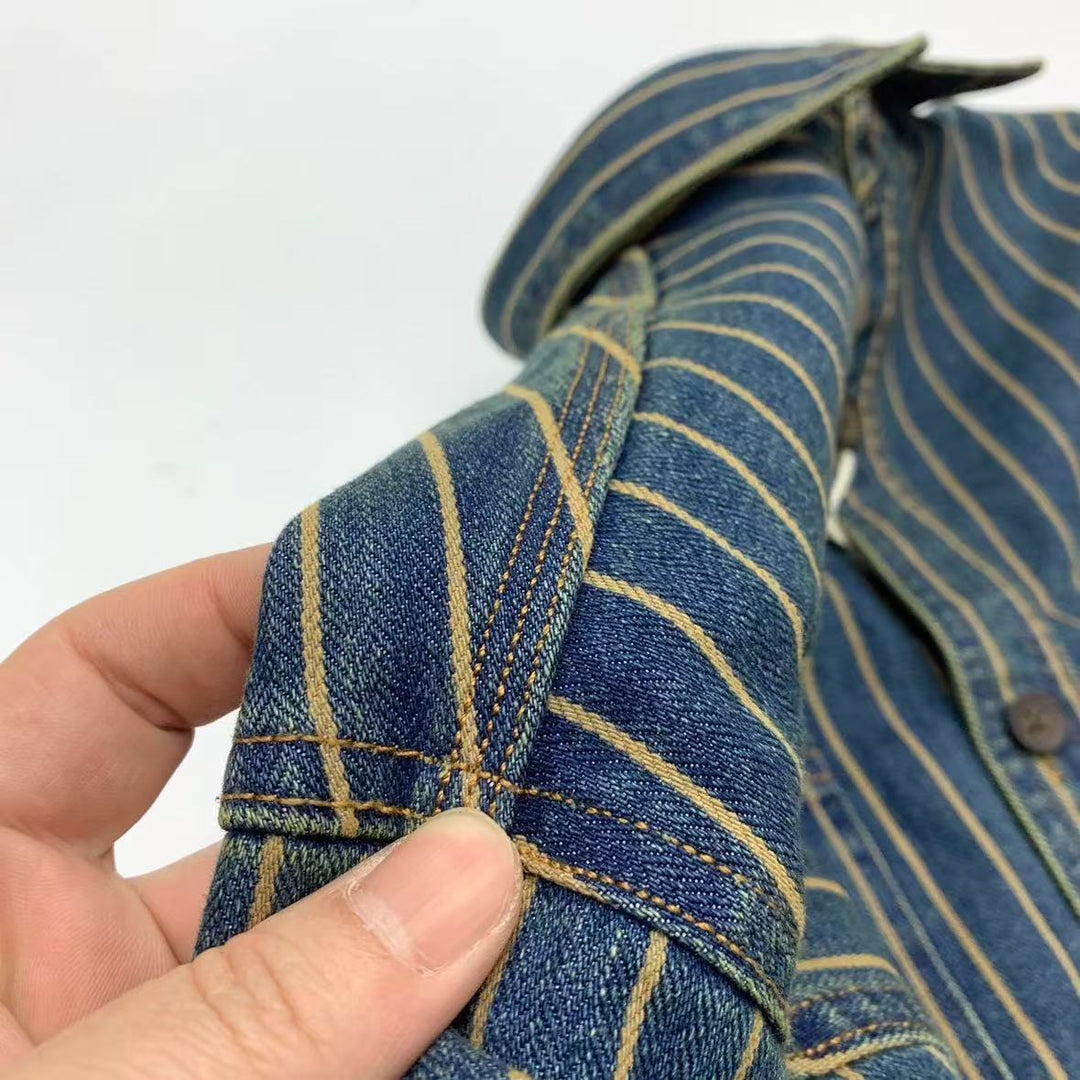 Vaagoon Blue Grid Retro Fit Shirt