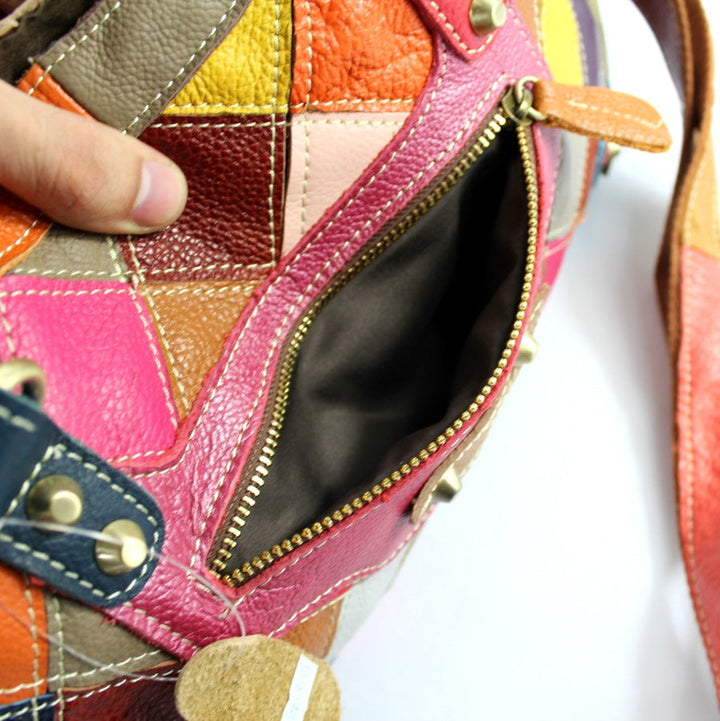 Vaagoon Genuine Leather Checkered Women's Bag