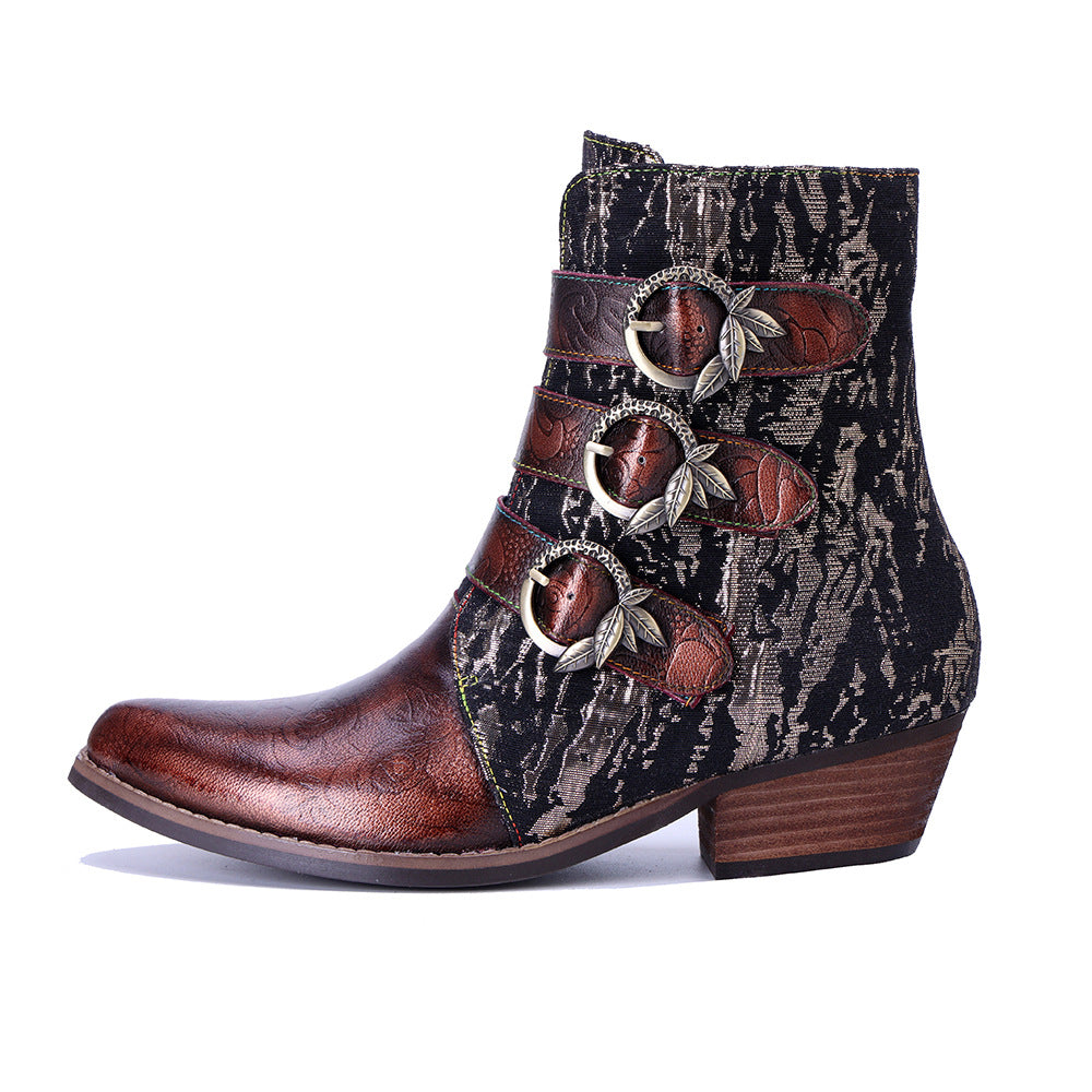 Vaagoon RetroBronze Sheepskin Western Boots