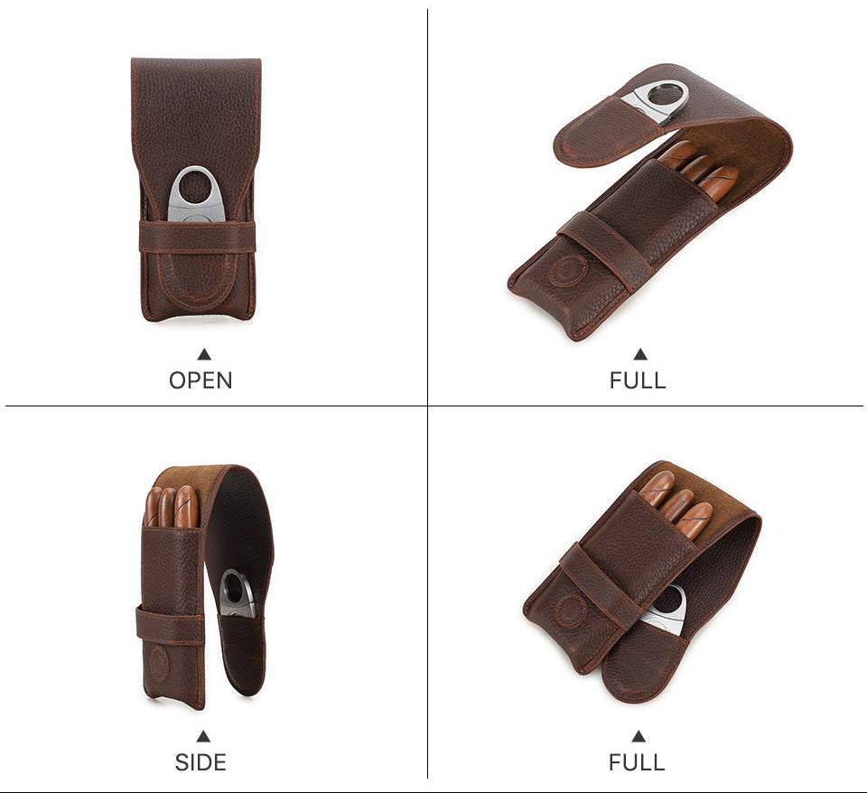 Vaagoon Slim Guard Leather Cigar Case