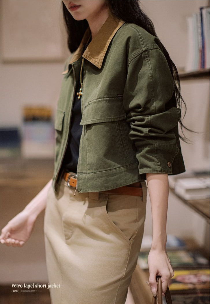 VAAGOON Retro Lanel Short Jacket