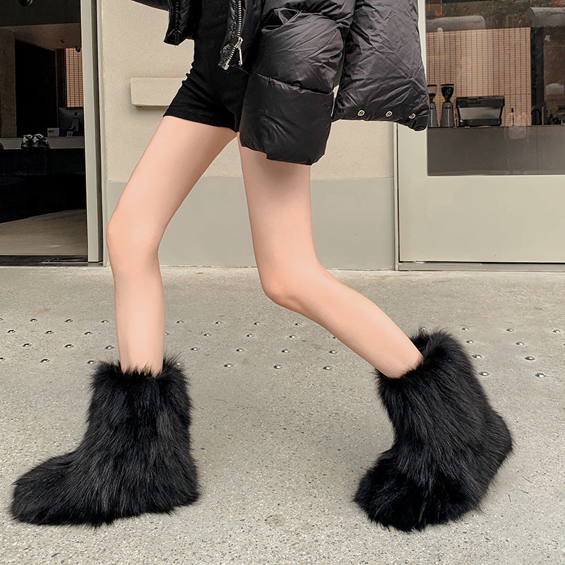 Vaagoon Arctic Fox Fur Boots