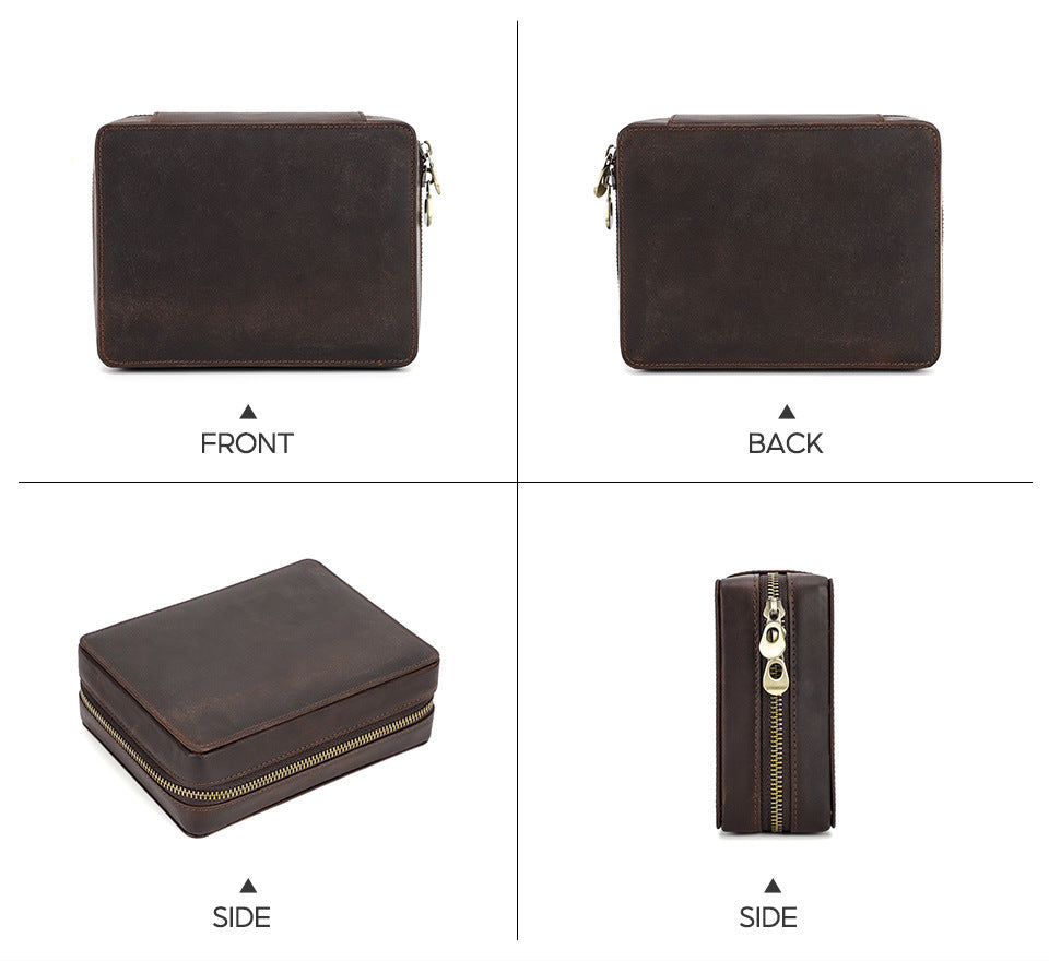 Vaagoon Classic Brown Watch Carrying Case