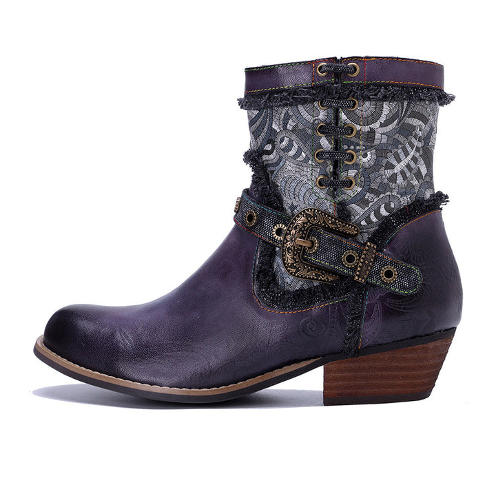 Vaagoon Indigo West Patchwork Cowboy Boot