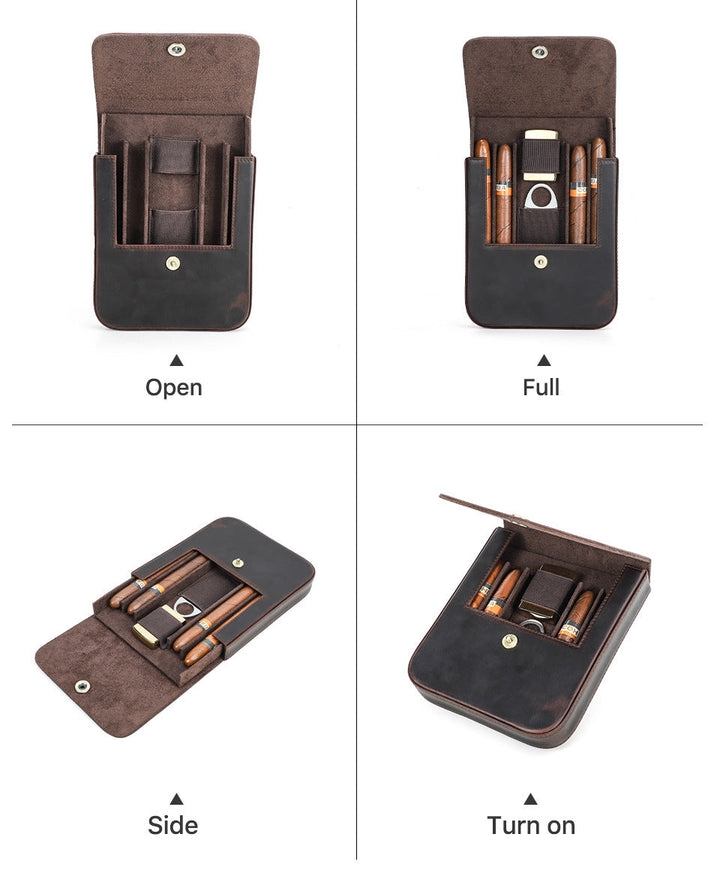 Vaagoon Havana Leather Cigar Case