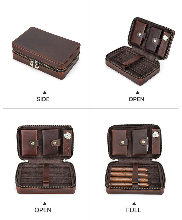 Vaagoon "Cigar Vault Pro" Genuine Leather Cigar Box