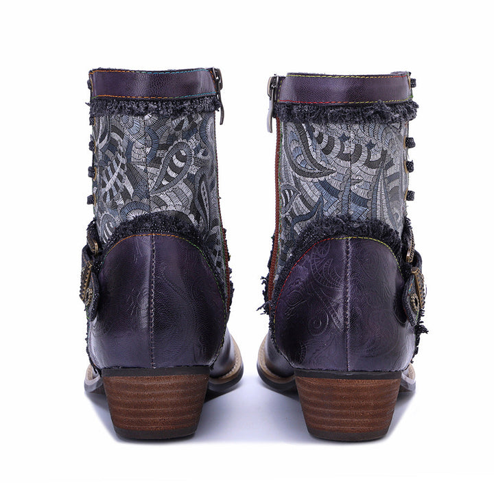 Vaagoon Indigo West Patchwork Cowboy Boot