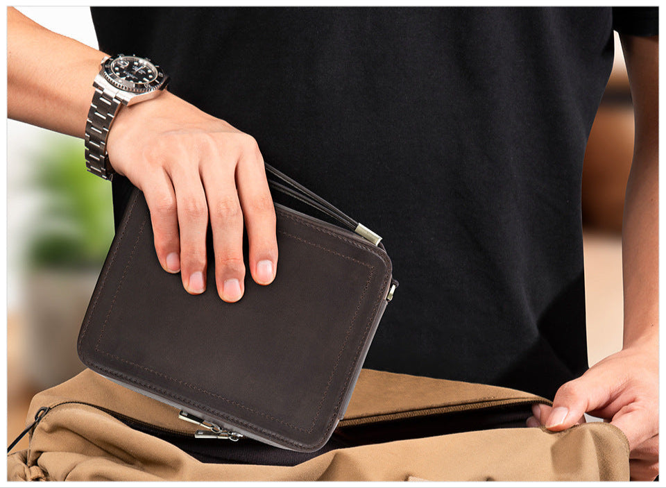 Vaagoon Dual Vault Leather Watch & Glasses Case