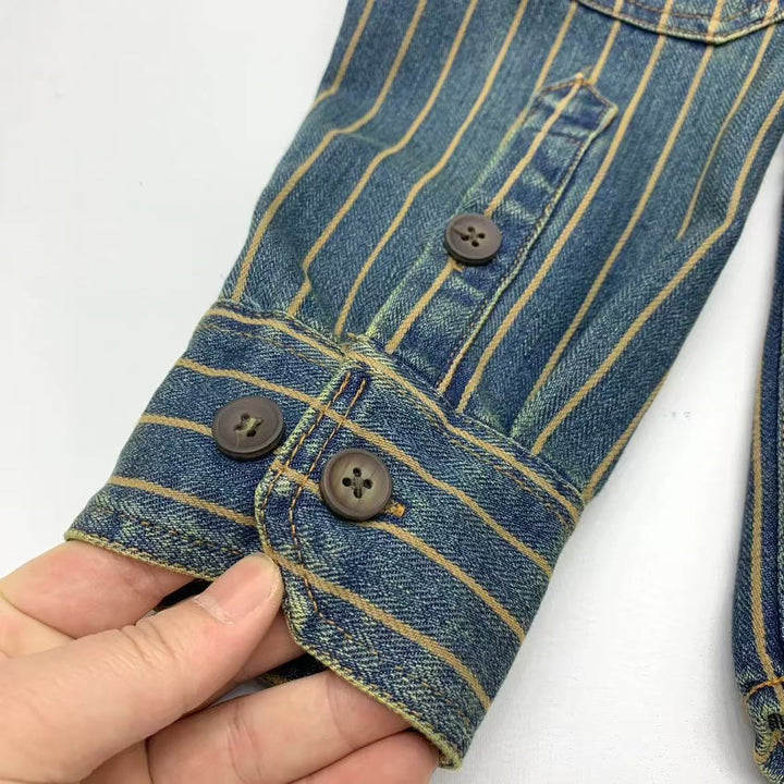 Vaagoon Blue Grid Retro Fit Shirt