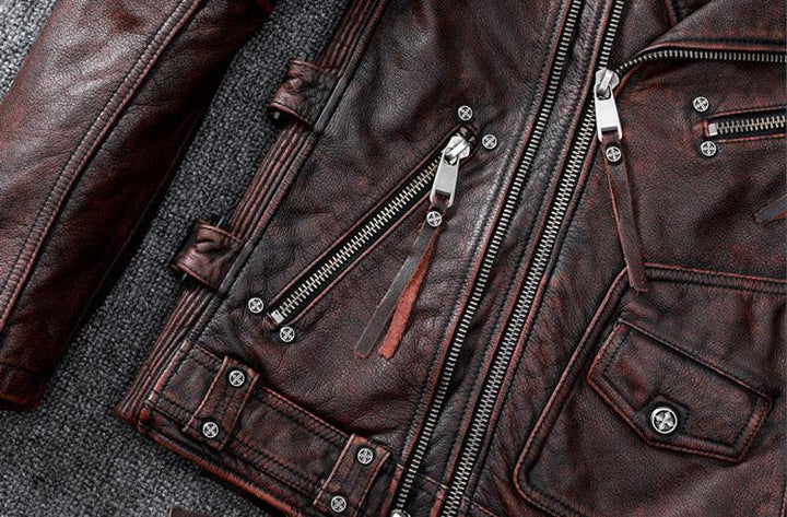 VAAGOON BRAWTA DECO LEATHER JACKET