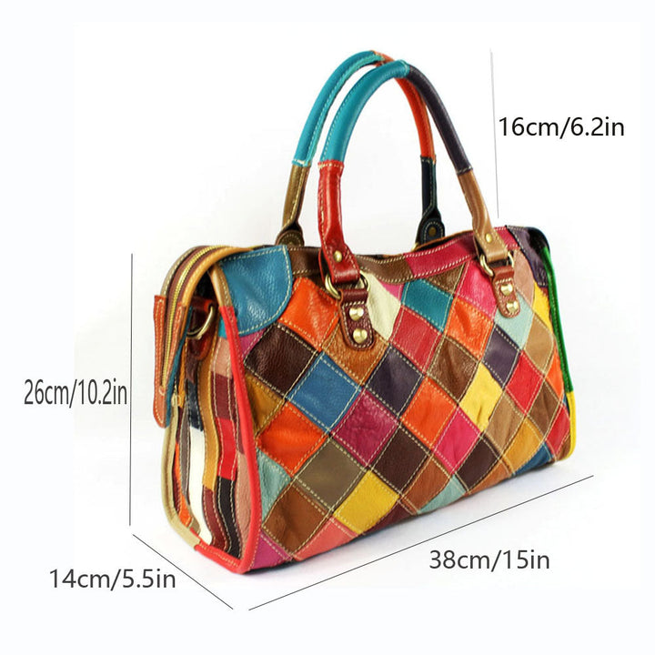 Vaagoon Genuine Leather Checkered Women's Bag