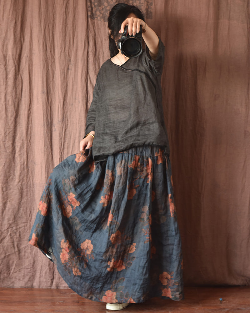 VAAGOON RETRO FLORA SKIRT