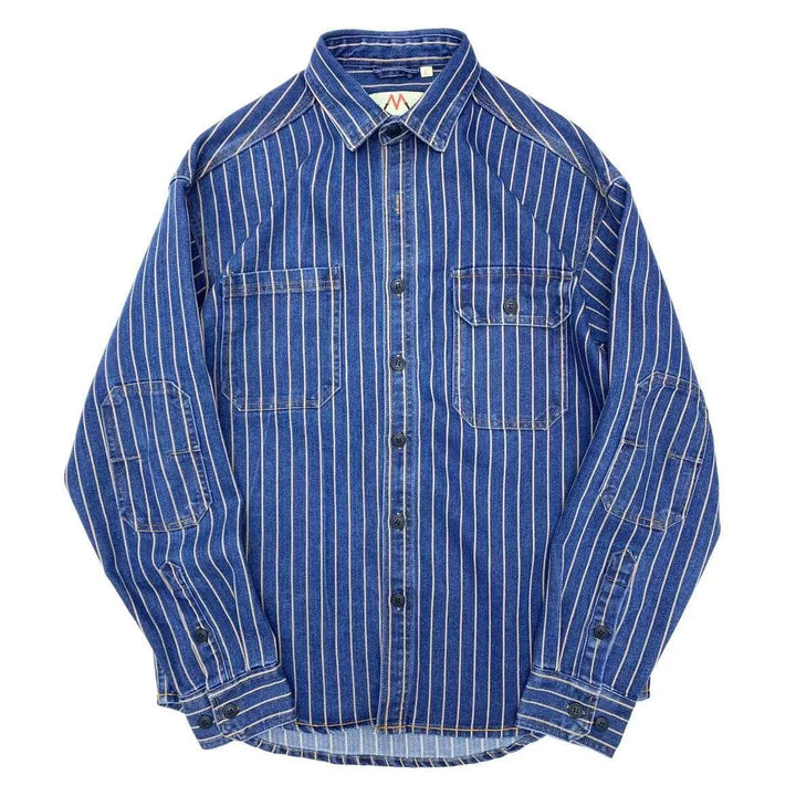 Vaagoon Blue Grid Retro Fit Shirt
