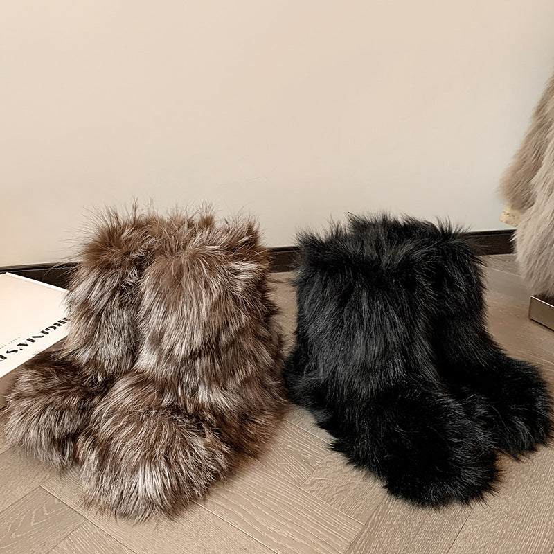 Vaagoon Arctic Fox Fur Boots