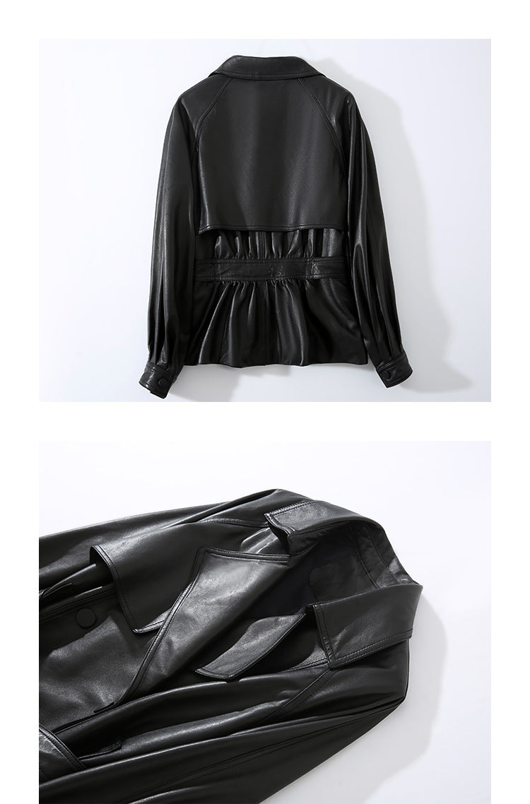 Vaagoon NobleSkin Leather Women's Short Style Jacket