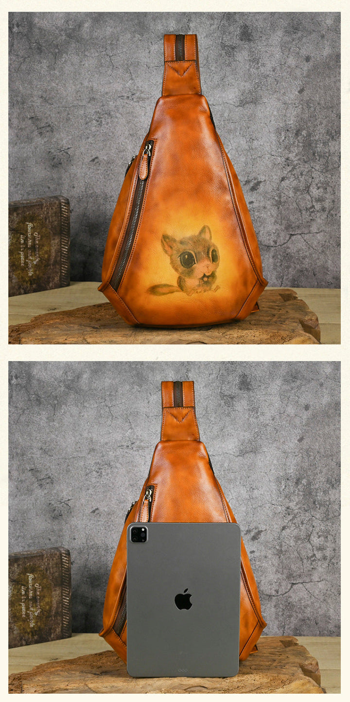 Vaagoon UrbanNomad Genuine Leather Chest Bag