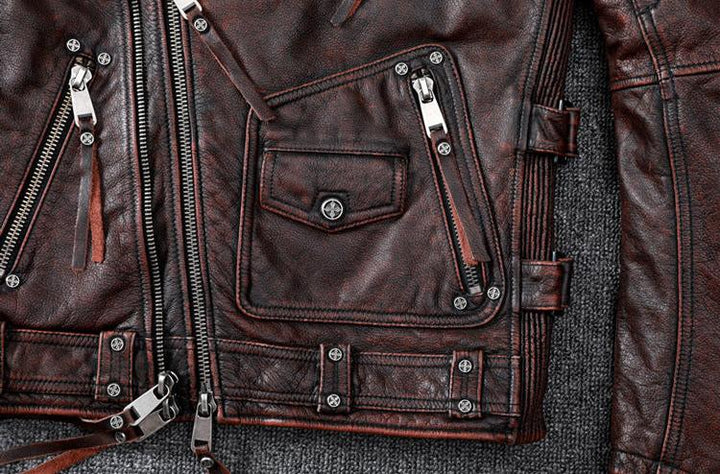 VAAGOON BRAWTA DECO LEATHER JACKET