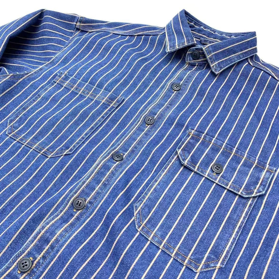 Vaagoon Blue Grid Retro Fit Shirt