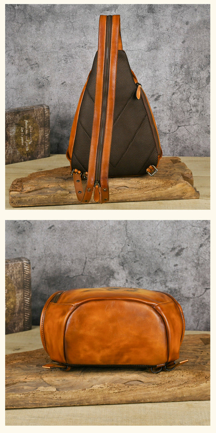 Vaagoon UrbanNomad Genuine Leather Chest Bag
