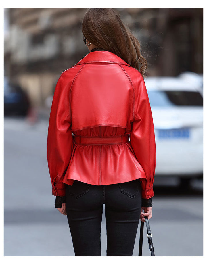 Vaagoon NobleSkin Leather Women's Short Style Jacket