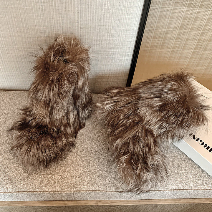 Vaagoon Arctic Fox Fur Boots