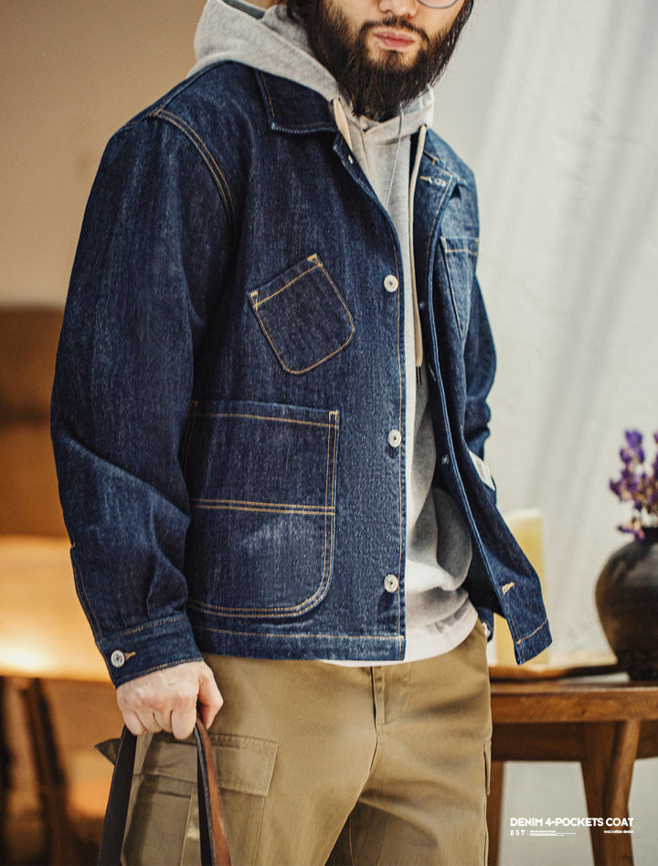 VAAGOON DENIM 4-POCKETS COAT