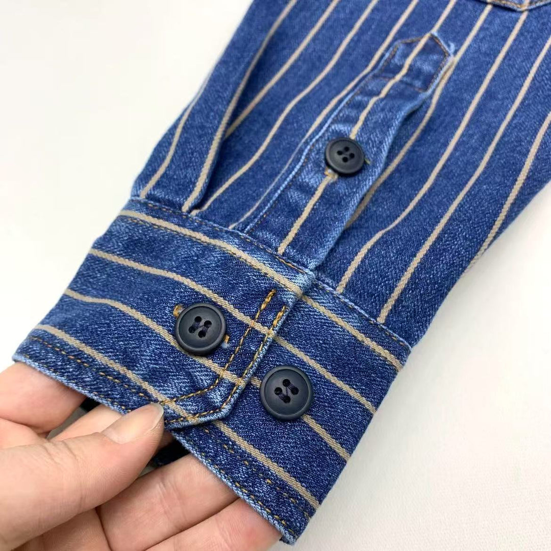 Vaagoon Blue Grid Retro Fit Shirt