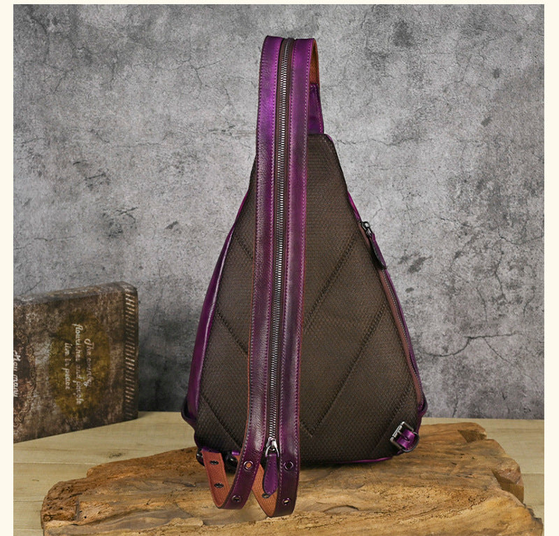 Vaagoon UrbanNomad Genuine Leather Chest Bag