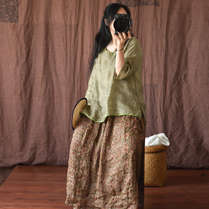 VAAGOON RETRO FLORA SKIRT