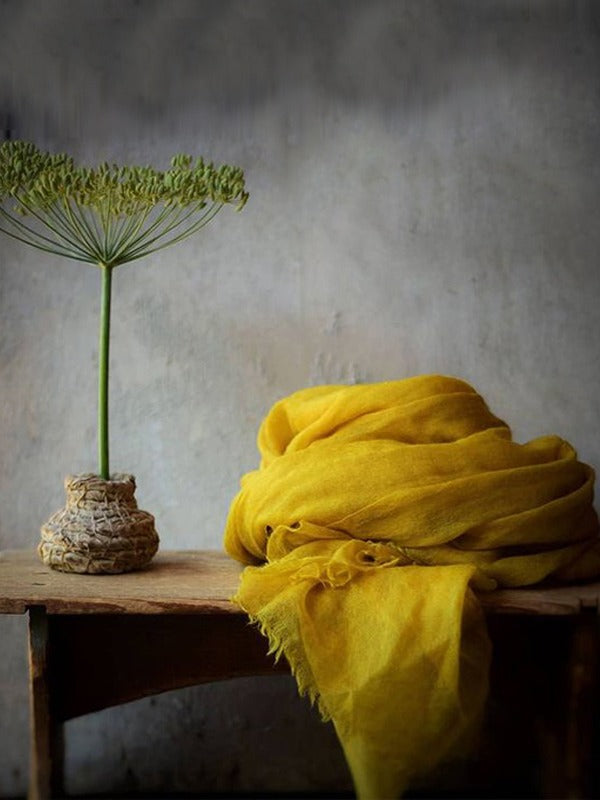 Vintage Frayed Edge Cashmere Scarf