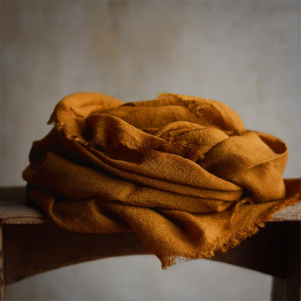 Vintage Frayed Edge Cashmere Scarf