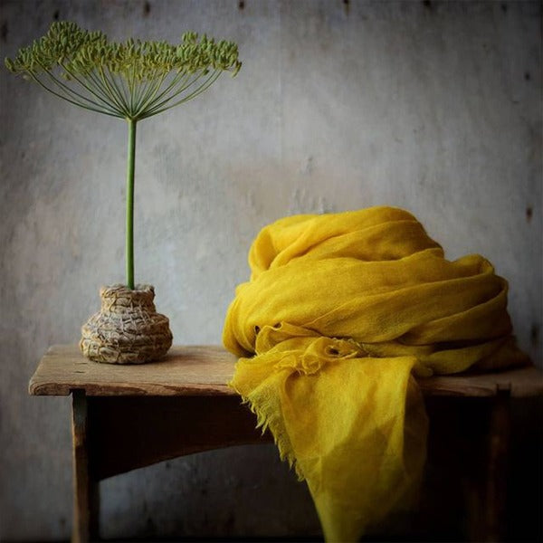 Vintage Frayed Edge Cashmere Scarf