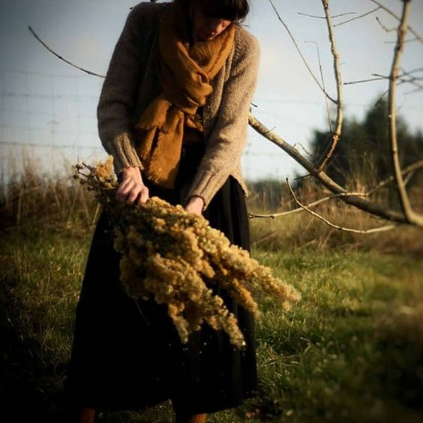 Vintage Frayed Edge Cashmere Scarf