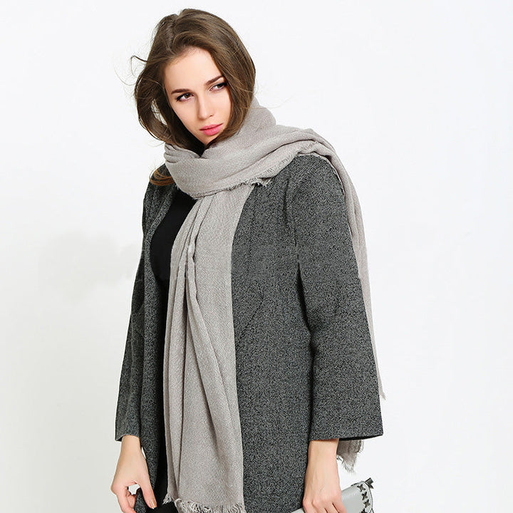 Vintage Frayed Edge Cashmere Scarf