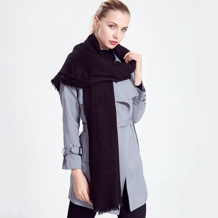 Vintage Frayed Edge Cashmere Scarf