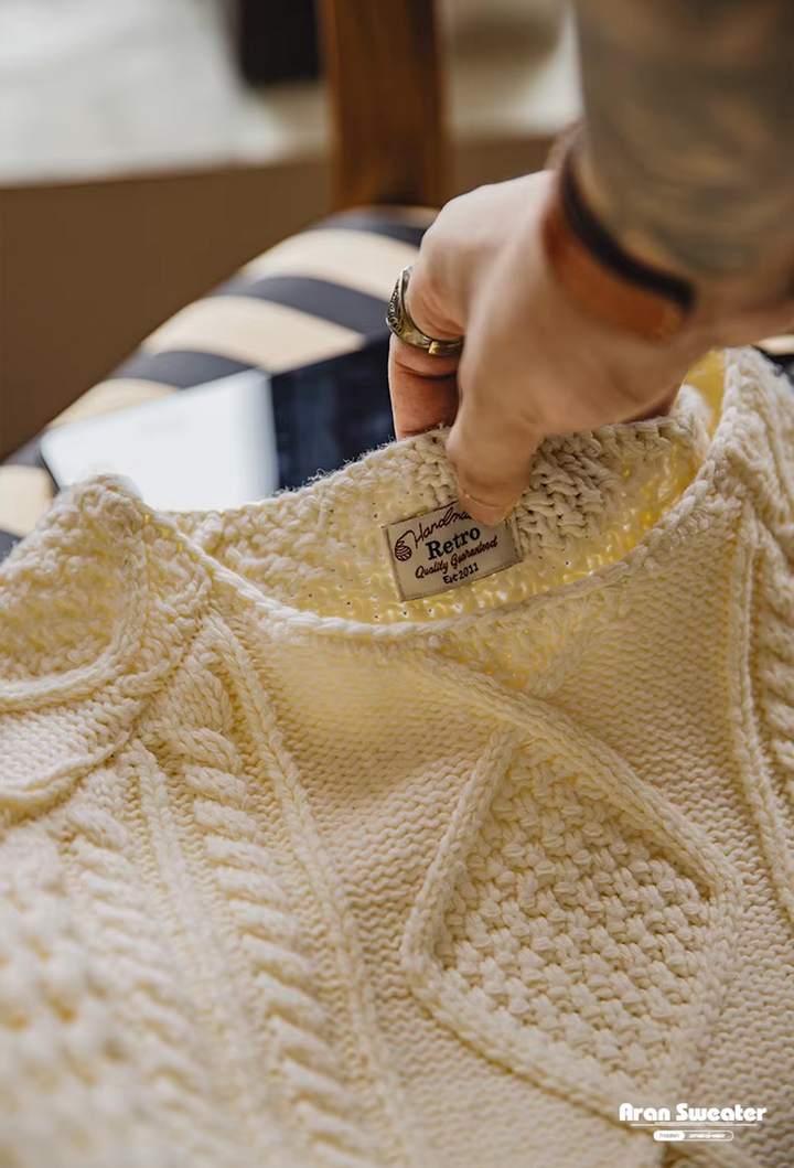 VAAGOON Retro Aran Sweater