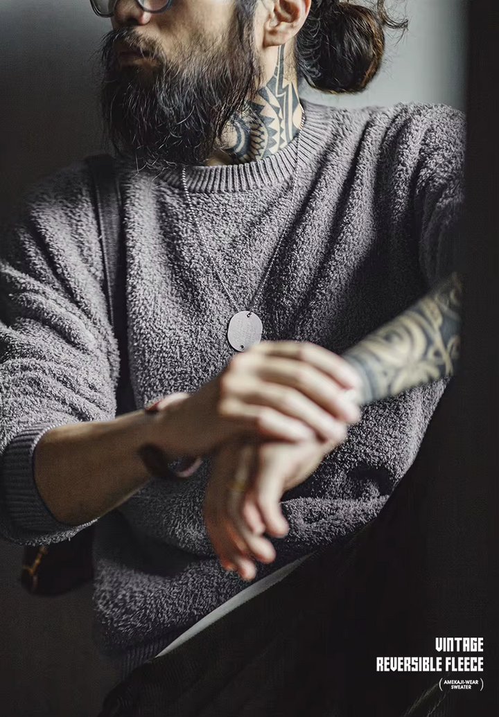 VAAGOON VINTAGE REVERSIBLE FLEECE SWEATER