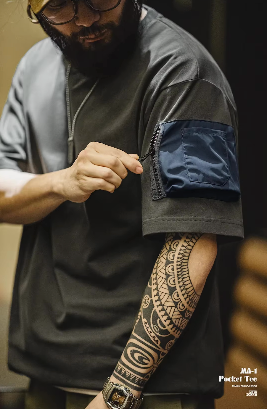 VAAGOON VINTAGE MA-1 POCKET TEE T-SHIRT