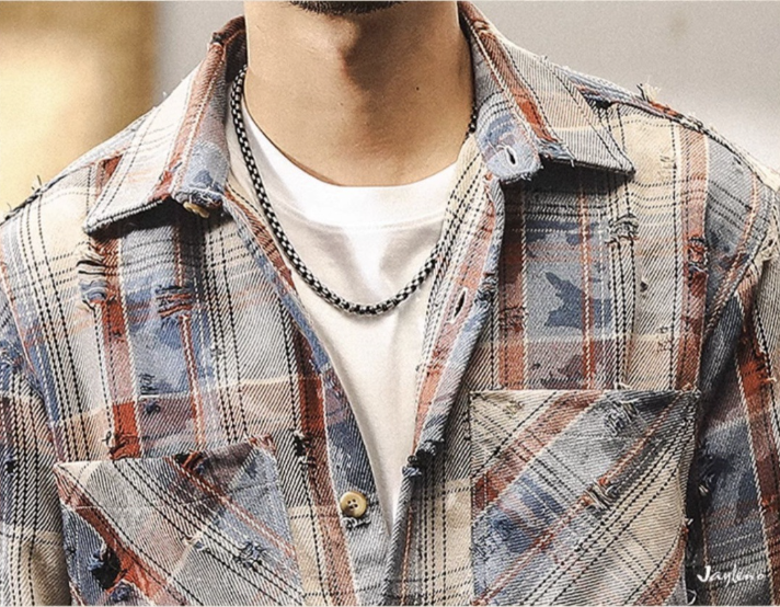 VAAGOON Autumn Highland Plaid Shirt