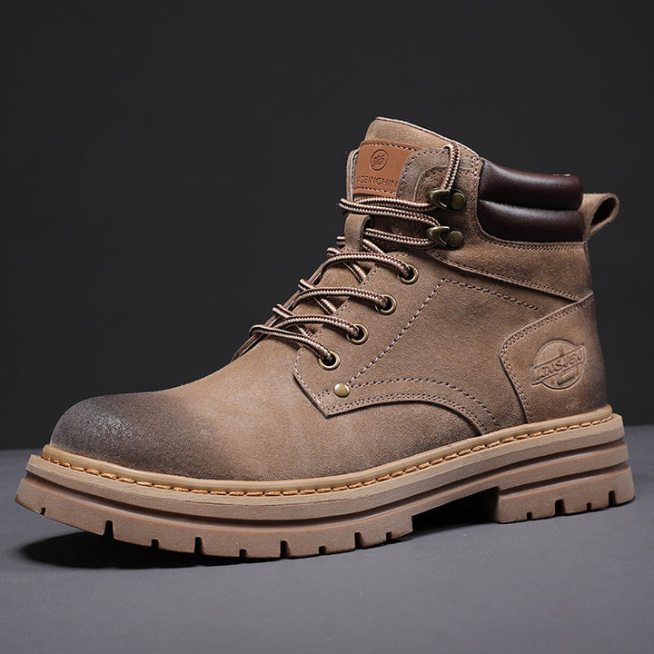 VAAGOON Brown Leather Work Boots