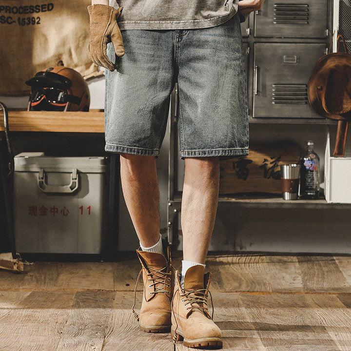 VAAGOON Retro Sign Denim Shorts