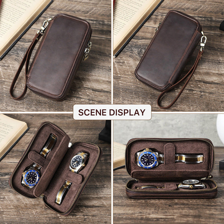 Vaagoon Compact Leather Watch Case