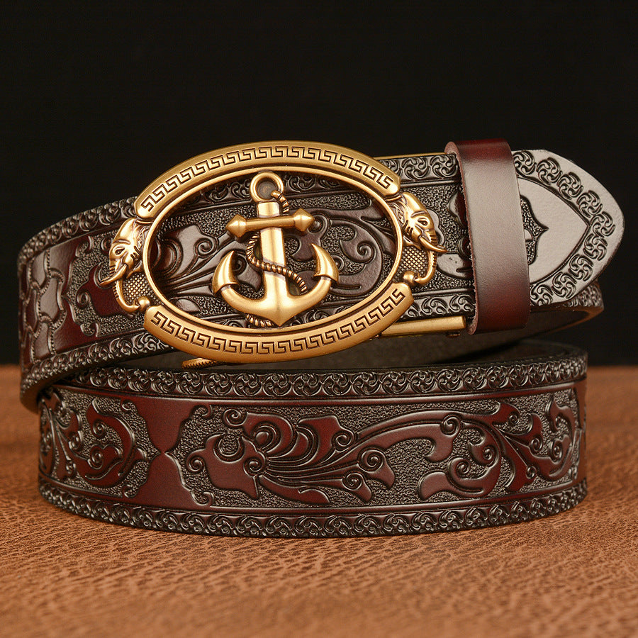 VAAGOON Slim Design Genuine Cowhide Belt – Pin Buckle