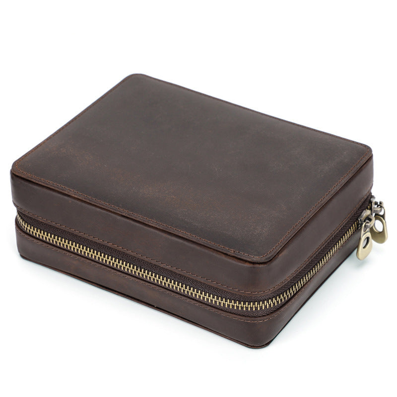 Vaagoon Classic Brown Watch Carrying Case