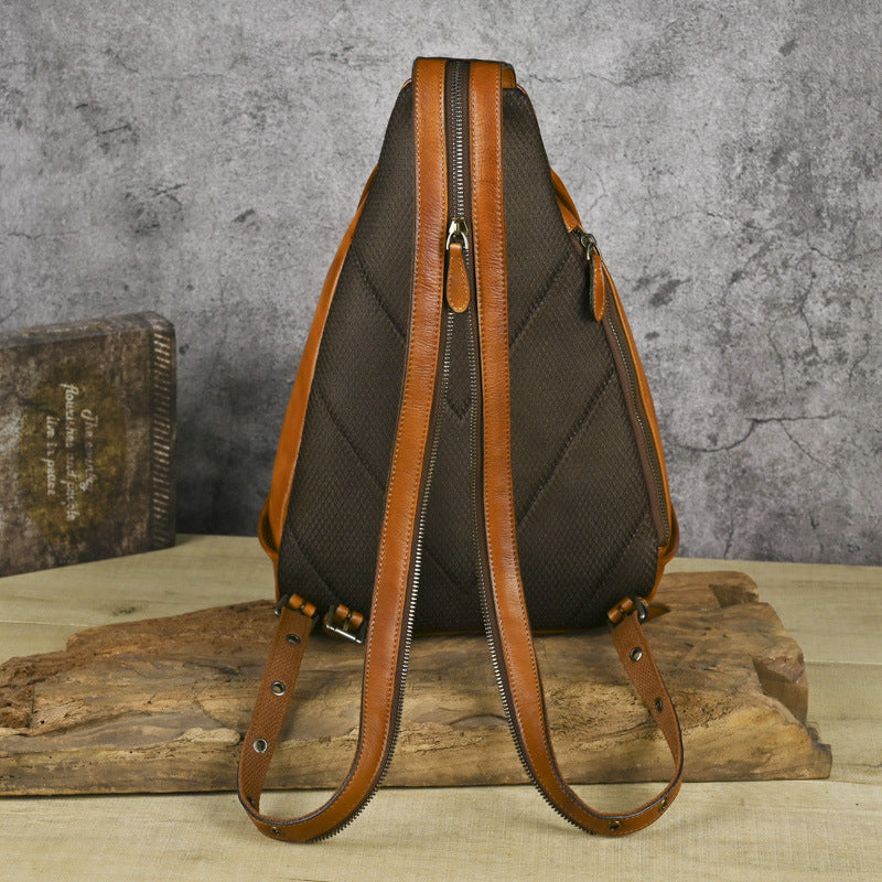 Vaagoon UrbanNomad Genuine Leather Chest Bag