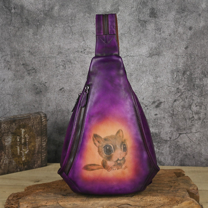 Vaagoon UrbanNomad Genuine Leather Chest Bag