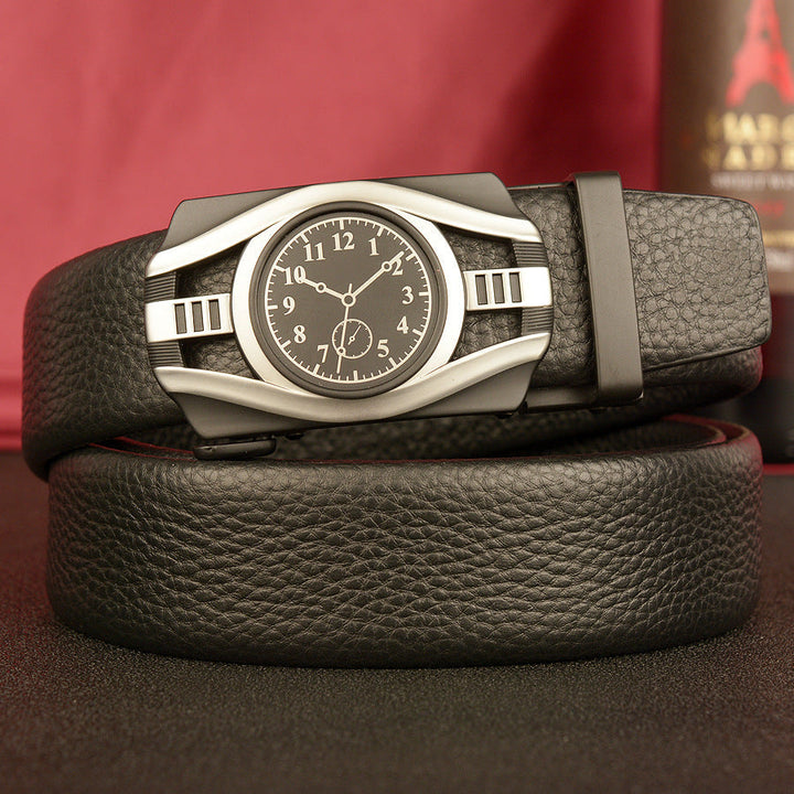 VAAGOON Genuine Leather Automatic Buckle Belt