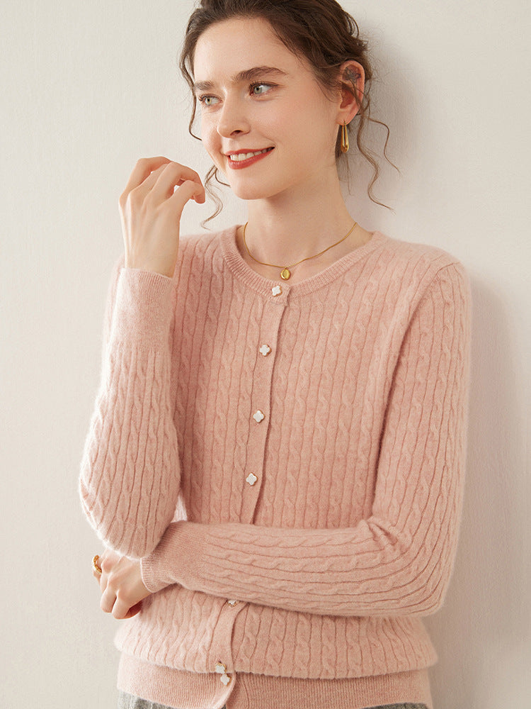 Vaagoon VelvetWeave Cashmere Jacquard Cardigan