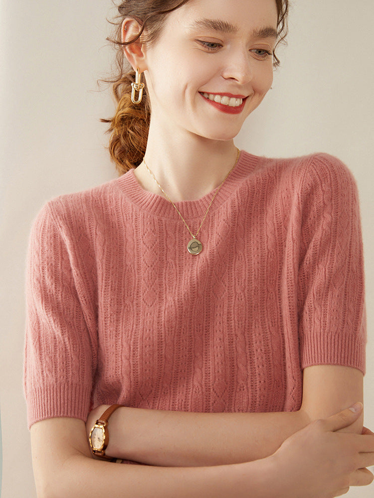 Vaagoon Cashmere Quarter-Sleeve Kazak