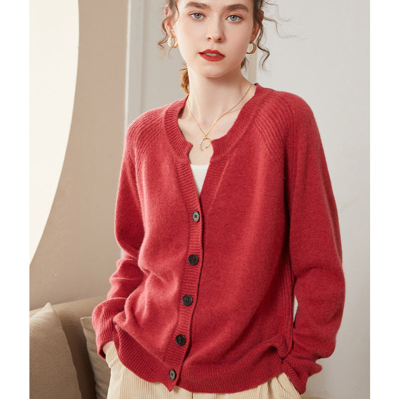 Vaagoon Imperial Red Cashmere Cardigan